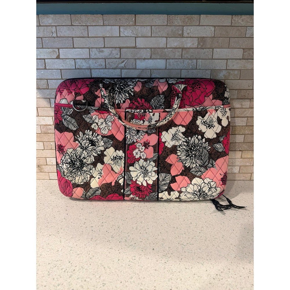 Vera Bradley‎ Mocha Rouge Floral Laptop Case 17 Inches
